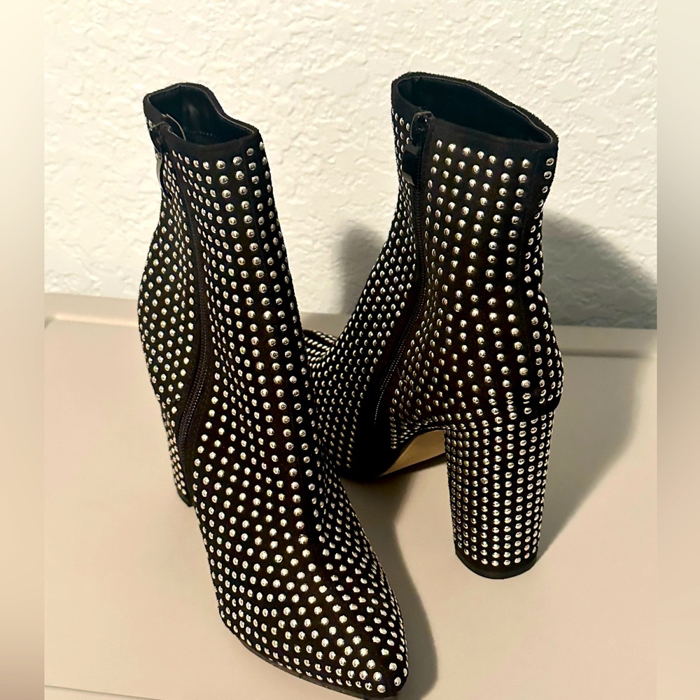 Black silver studded boots! Super cute and ready to style!